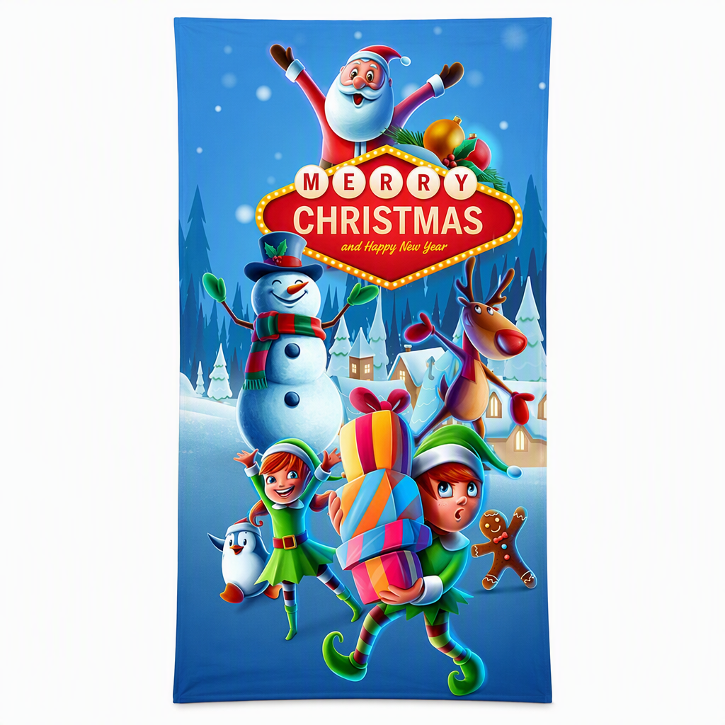 🎄Christmas Door Cover | Festive Holiday Front Door Decor for Xmas Home & Party