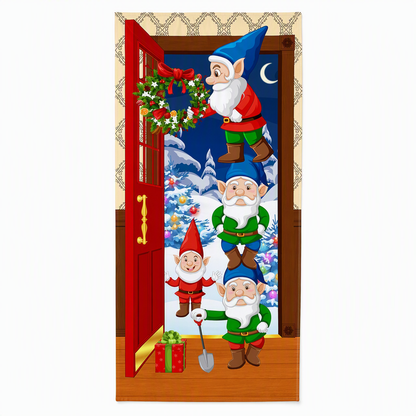 🎄Christmas Door Cover | Festive Holiday Front Door Decor for Xmas Home & Party