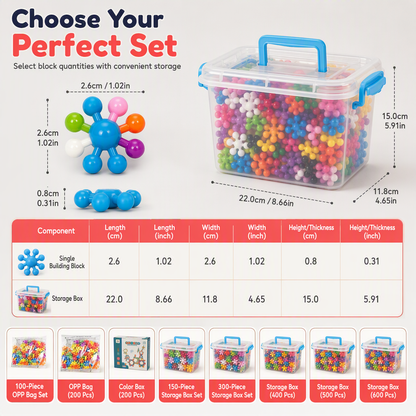 ❄️ LIMITED-TIME 50% OFF! 🧩 Kids 3D Interlocking Snowflake Building Blocks – Stable Build, Burr-free, Colorful ✨