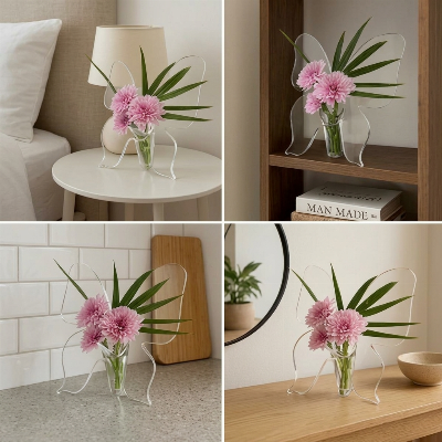 🦋 LIMITED-TIME 50% OFF! 💐 Transparent Butterfly Vase – Lightweight, Elegant, Gift-Ready ✨