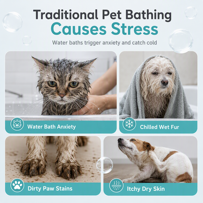 No-Rinse Pet Cleaning Mousse for Cats and Dogs