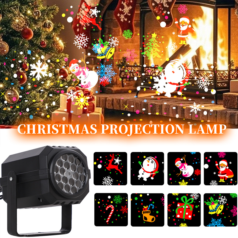 ⏳Time-Limited Special⏰ Rotating LED Christmas Pattern Projector Light – Dynamic, Plug & Play, Wide Projection ❄️