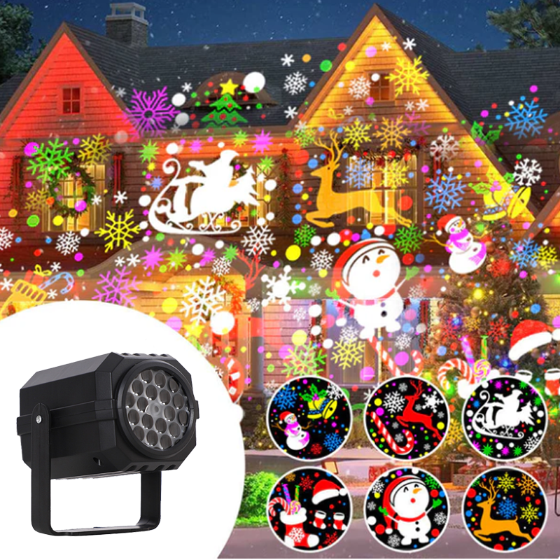 ⏳Time-Limited Special⏰ Rotating LED Christmas Pattern Projector Light – Dynamic, Plug & Play, Wide Projection ❄️