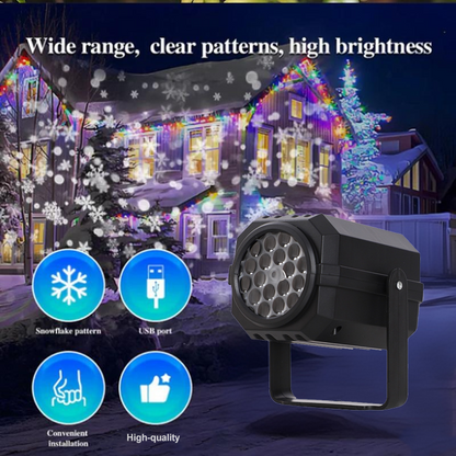 ⏳Time-Limited Special⏰ Rotating LED Christmas Pattern Projector Light – Dynamic, Plug & Play, Wide Projection ❄️