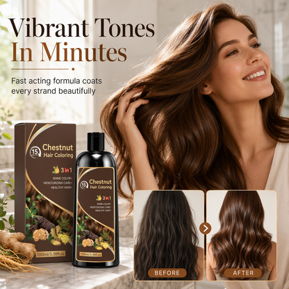 🥳2026 HOT SALE🥳💞50K+ SOLD! 🧴✨ 50% OFF! Hair Dye Shampoo – herbal ginger & ginseng, 15-min salon color, easy wet application. Covers gray, 3 shades! 💇‍♀️💚