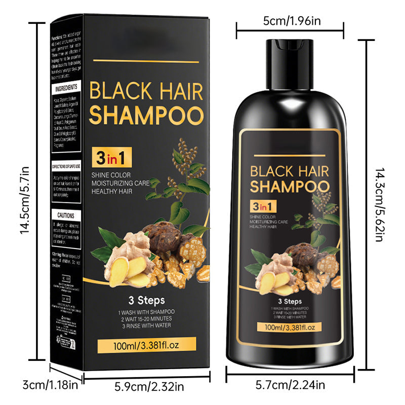 🥳2026 HOT SALE🥳💞50K+ SOLD! 🧴✨ 50% OFF! Hair Dye Shampoo – herbal ginger & ginseng, 15-min salon color, easy wet application. Covers gray, 3 shades! 💇‍♀️💚