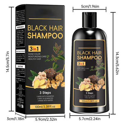 🥳2026 HOT SALE🥳💞50K+ SOLD! 🧴✨ 50% OFF! Hair Dye Shampoo – herbal ginger & ginseng, 15-min salon color, easy wet application. Covers gray, 3 shades! 💇‍♀️💚