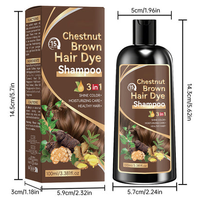 🥳2026 HOT SALE🥳💞50K+ SOLD! 🧴✨ 50% OFF! Hair Dye Shampoo – herbal ginger & ginseng, 15-min salon color, easy wet application. Covers gray, 3 shades! 💇‍♀️💚