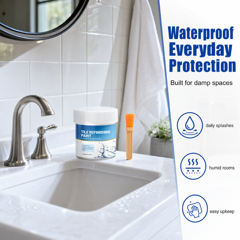 🥳2026 HOT SALE🥳💞50K+ SOLD! 🎨🛁 50% OFF! White Tile Refinishing Paint with Brush – covers stains, waterproof & glossy. Refresh tiles, sinks & toilets without replacing! 🛡️✅