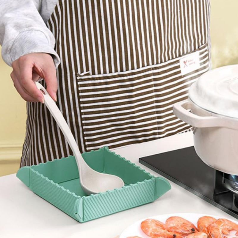 Magnetic Silicone Trivet 🍳🧲 | Foldable Pot Mat & Small Kitchen Tray