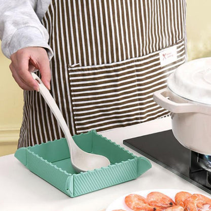 Magnetic Silicone Trivet 🍳🧲 | Foldable Pot Mat & Small Kitchen Tray
