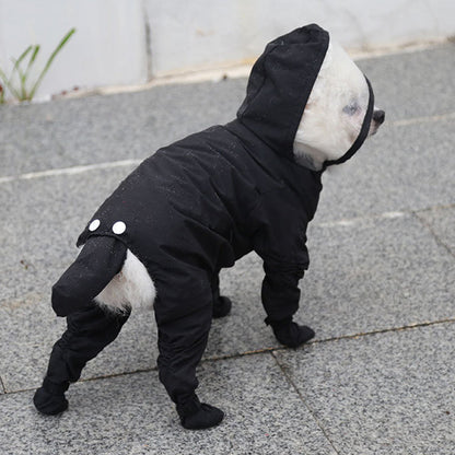 Hooded & Leg Cover Raincoat for Small Dogs