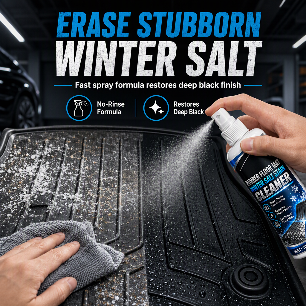 Car Rubber Floor Mat Winter Salt Stain Remover Spray