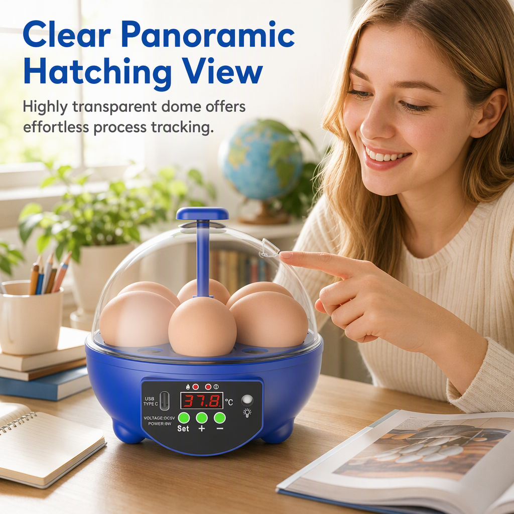 🥳2026 HOT SALE🥳💞50K+ SOLD! 🥚🐣 50% OFF! USB Automatic Egg Incubator – auto egg turning, even heat circulation, quiet & clear view. Hatch chicks, ducks & quails at home! 🛡️✅