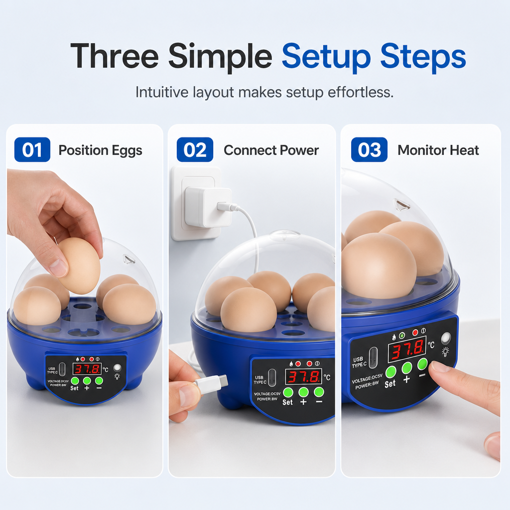 🥳2026 HOT SALE🥳💞50K+ SOLD! 🥚🐣 50% OFF! USB Automatic Egg Incubator – auto egg turning, even heat circulation, quiet & clear view. Hatch chicks, ducks & quails at home! 🛡️✅