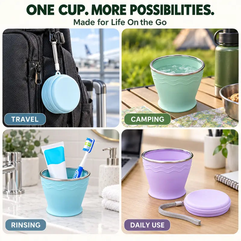 Portable Collapsible Silicone Travel Cup
