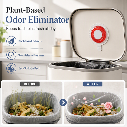🥳2026 HOT SALE🥳💞50K+ SOLD! 🗑️🌿 50% OFF! Plant Extract Trash Can Deodorizer – natural enzymes break down odors, breathable membrane keeps bins fresh. Rose, jasmine & lavender! ✨✅