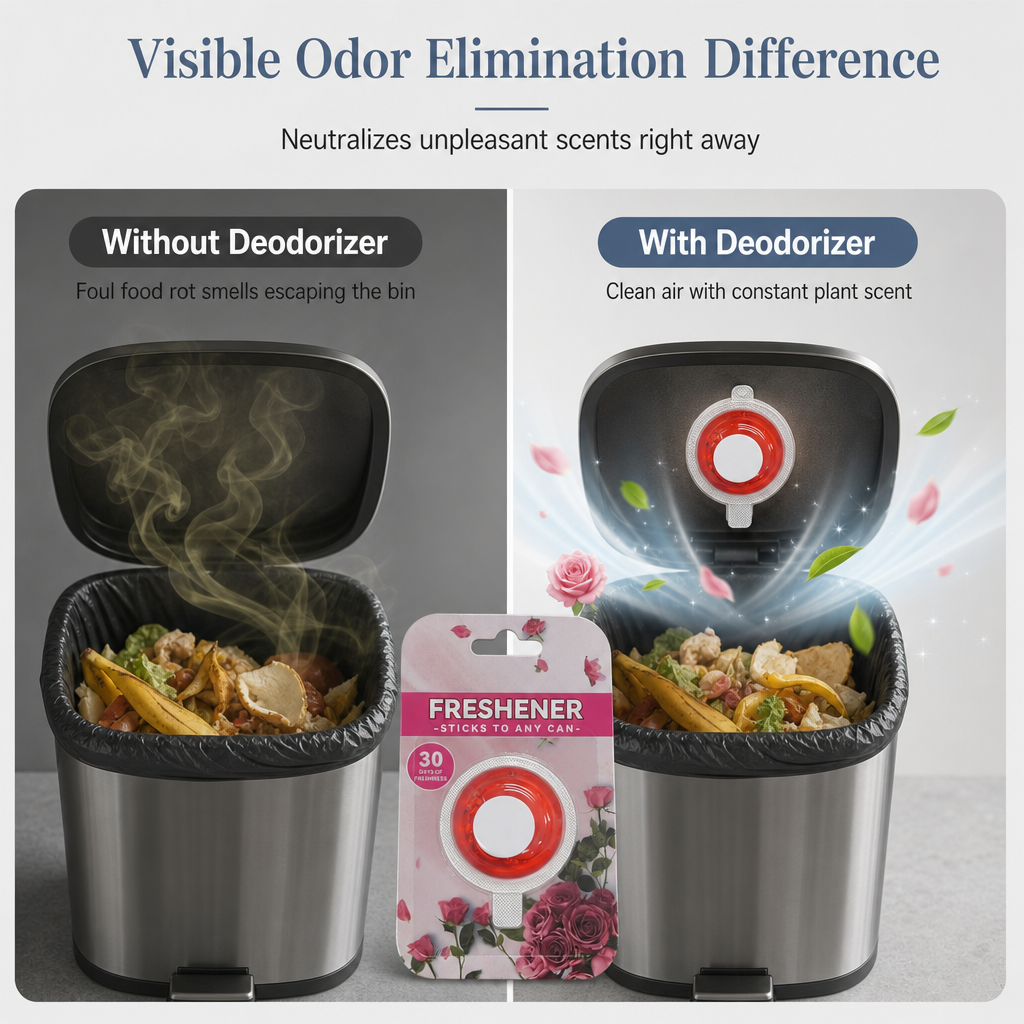 🥳2026 HOT SALE🥳💞50K+ SOLD! 🗑️🌿 50% OFF! Plant Extract Trash Can Deodorizer – natural enzymes break down odors, breathable membrane keeps bins fresh. Rose, jasmine & lavender! ✨✅
