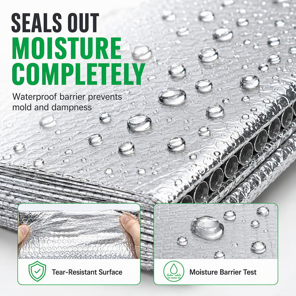 ♨️ Reflective Double Bubble Insulation Foil – Radiator Heat Reflector