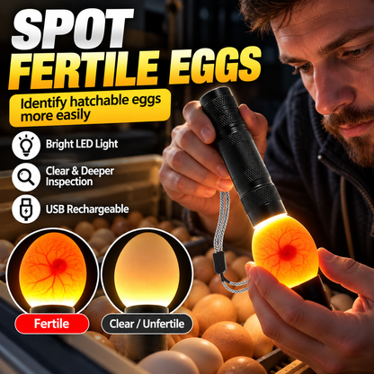 Rechargeable LED Egg Candler for Chicken and Quail Eggs