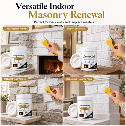 🥳2026 HOT SALE🥳💞50K+ SOLD! 🧱✨ 50% OFF! Instant White Wall Touch-Up Paste – covers soot & stains on brick, high-coverage matte finish. Low odour, 3-step DIY refresh! 🛡️✅