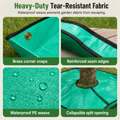 Garden Leaf Collection Mat with Center Hole