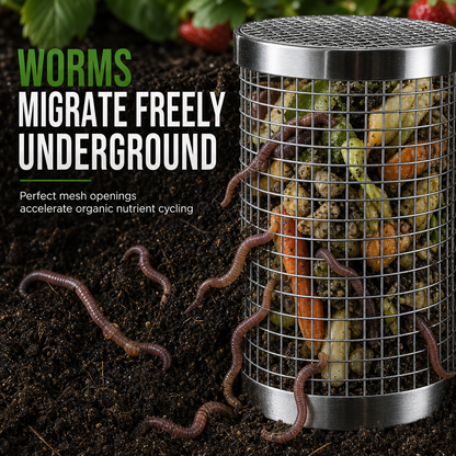 Stainless Steel Worm Composting Tube for Gardens