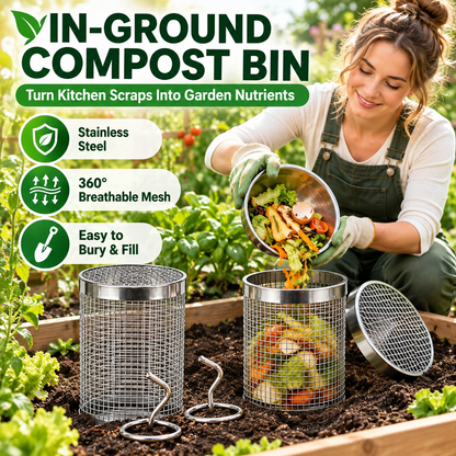 Stainless Steel Worm Composting Tube for Gardens