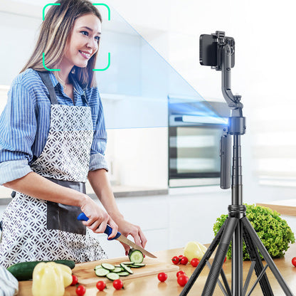 🥳2026 HOT SALE🥳💞50K+ SOLD! 📱🎥 50% OFF! AI Smart Tracking Gimbal Tripod – 360° rotation, reinforced quadpod & remote control. Hands-free stable videos anywhere! 🛡️✅