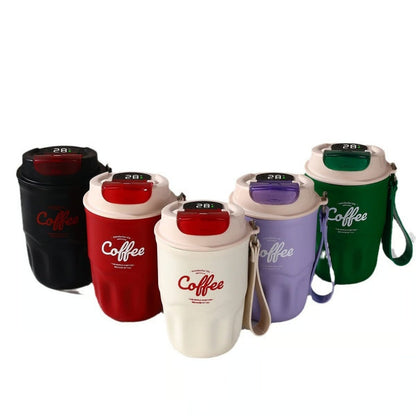 Sip Burn-Free Instantly! Smart Temp-Display Leakproof Thermal Mug