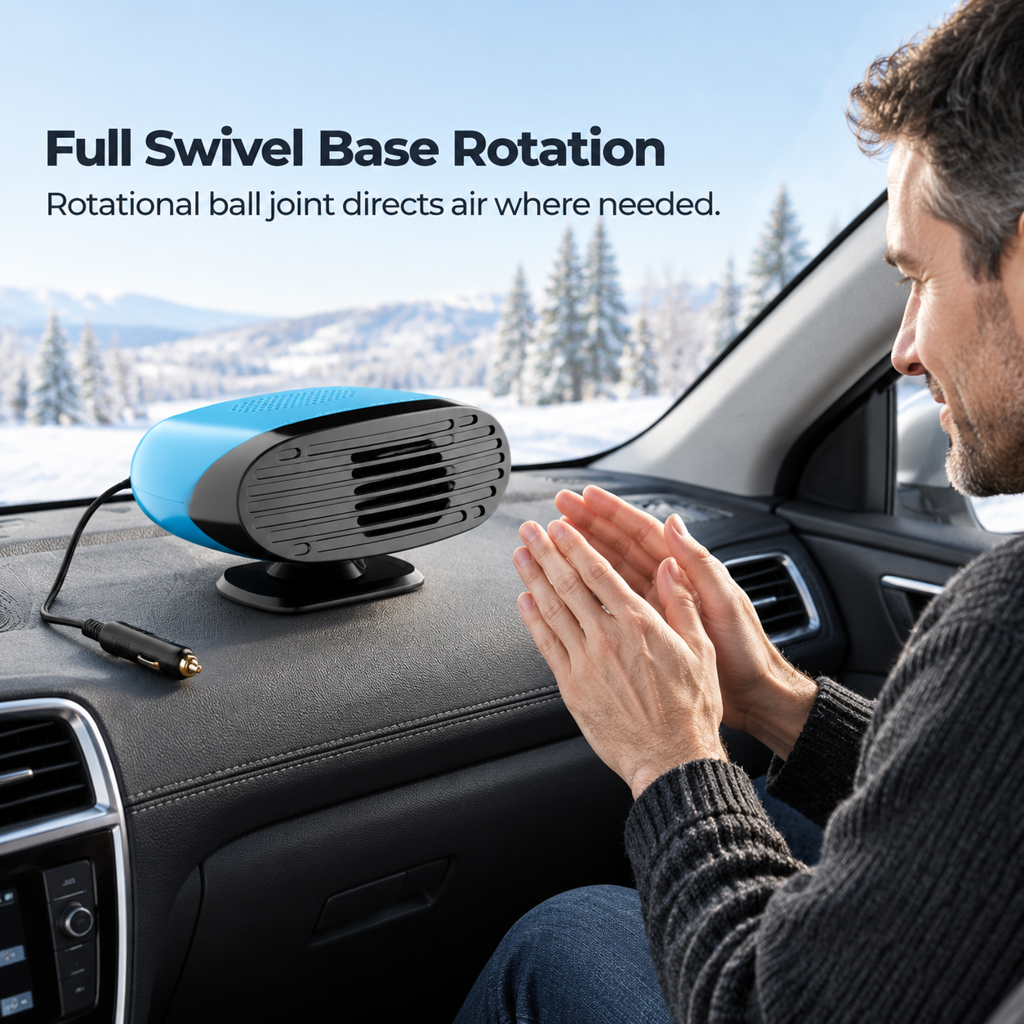 🔥Mini 12V Car and Defroster Fan for Windshield Defogging and Heating