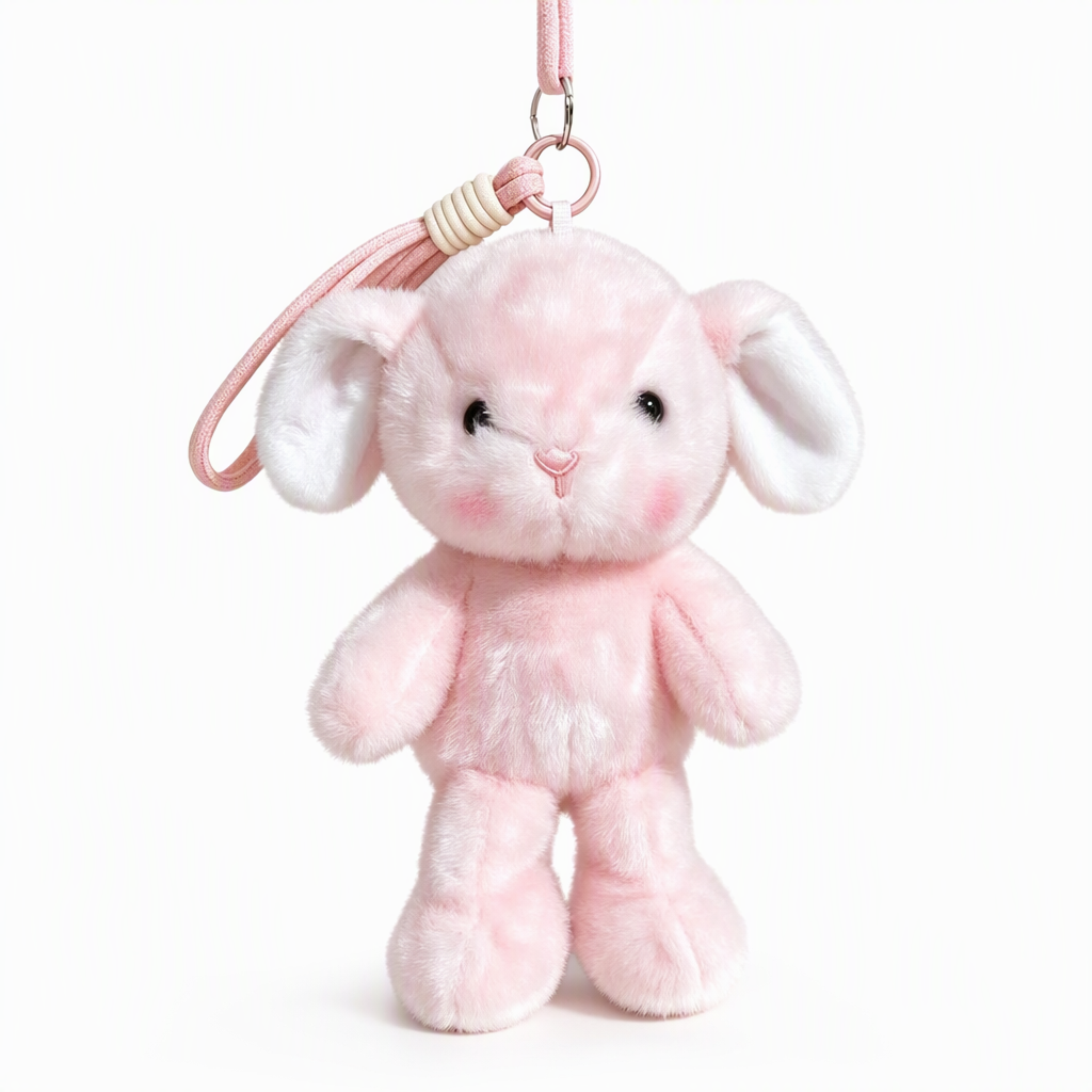 Cute Plush Animal Keychain for Backpacks and Keys