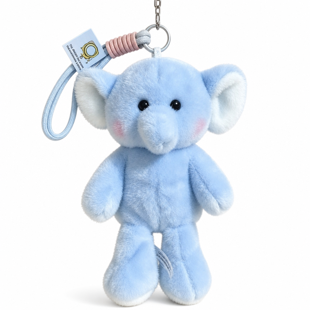 Cute Plush Animal Keychain for Backpacks and Keys