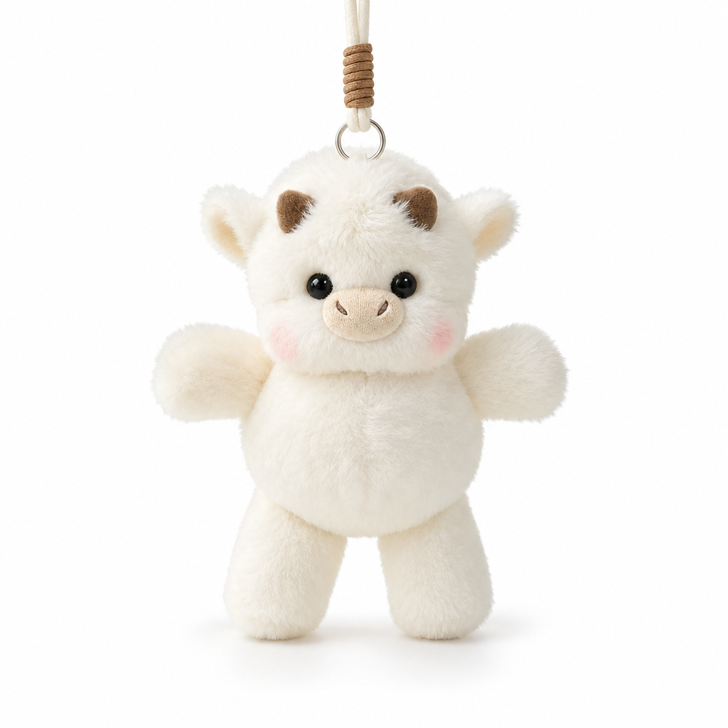 Cute Plush Animal Keychain for Backpacks and Keys