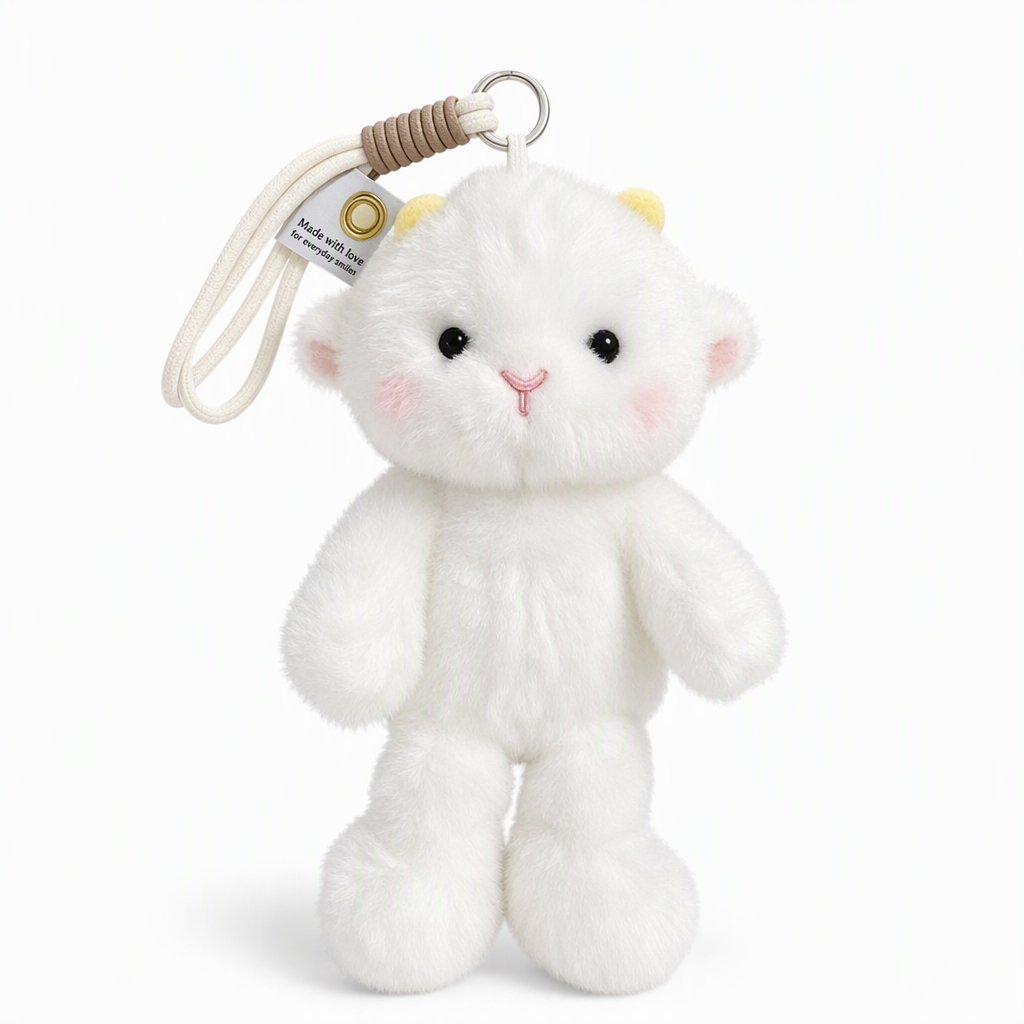 Cute Plush Animal Keychain for Backpacks and Keys