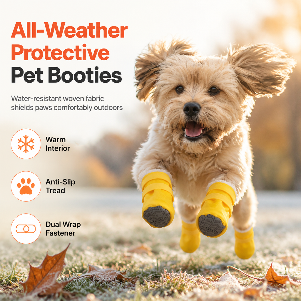 🥳2026 HOT SALE🥳💞50K+ SOLD! 🐕❄️ 50% OFF! Winter Warm Waterproof Dog Boots – plush lining, non-slip rubber soles & water-resistant shell. Keep paws warm & safe on winter walks! 🛡️✅