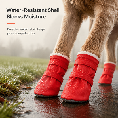 🥳2026 HOT SALE🥳💞50K+ SOLD! 🐕❄️ 50% OFF! Winter Warm Waterproof Dog Boots – plush lining, non-slip rubber soles & water-resistant shell. Keep paws warm & safe on winter walks! 🛡️✅