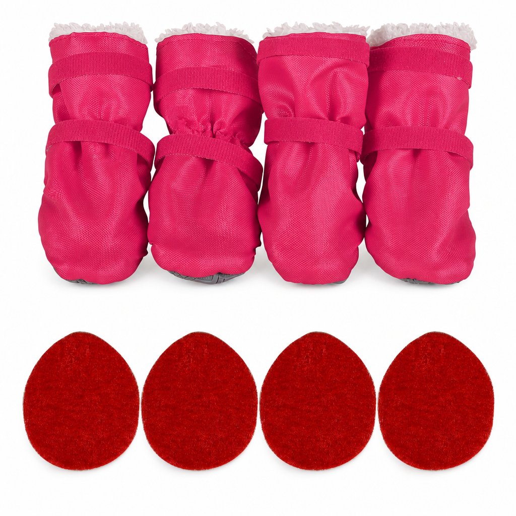 Waterproof Warm Winter Dog Boots with Non-Slip Soft Soles