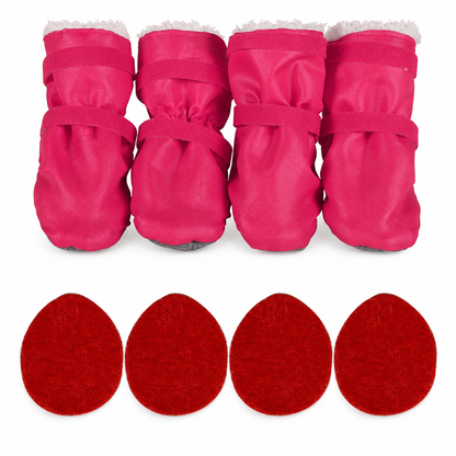 Waterproof Warm Winter Dog Boots with Non-Slip Soft Soles