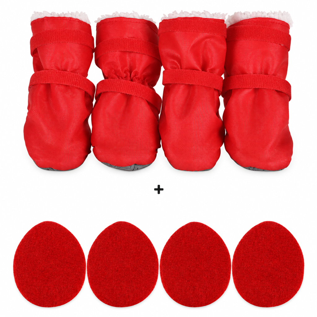 Waterproof Warm Winter Dog Boots with Non-Slip Soft Soles