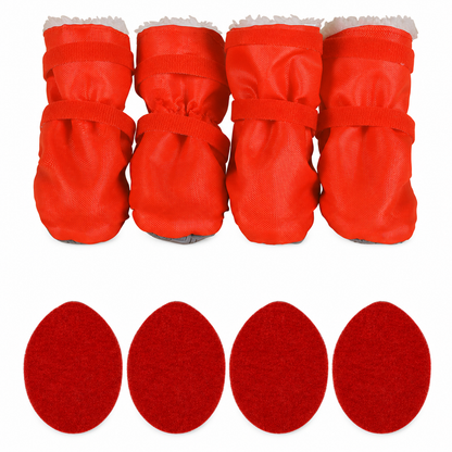 Waterproof Warm Winter Dog Boots with Non-Slip Soft Soles
