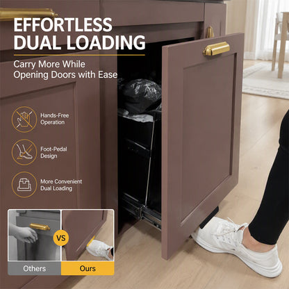 Stainless Steel Hands-Free Foot-Operated Cabinet Pull Handle