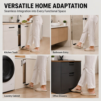 Stainless Steel Hands-Free Foot-Operated Cabinet Pull Handle