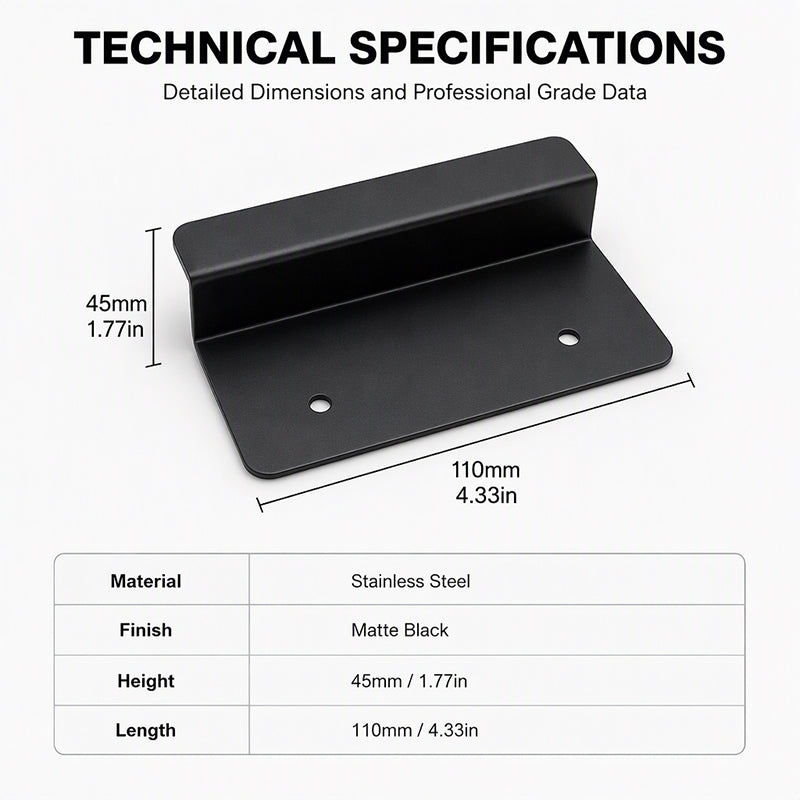Stainless Steel Hands-Free Foot-Operated Cabinet Pull Handle