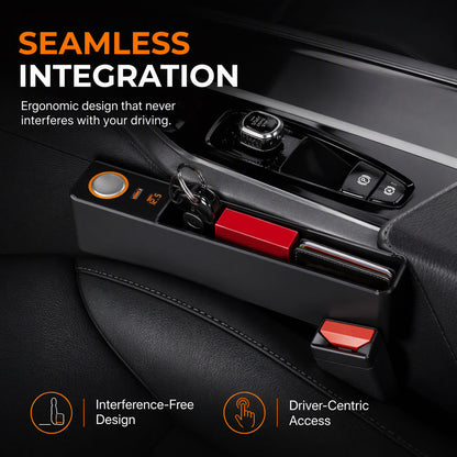 Multifunctional Car Seat Gap Organizer Box with USB Charging Ports