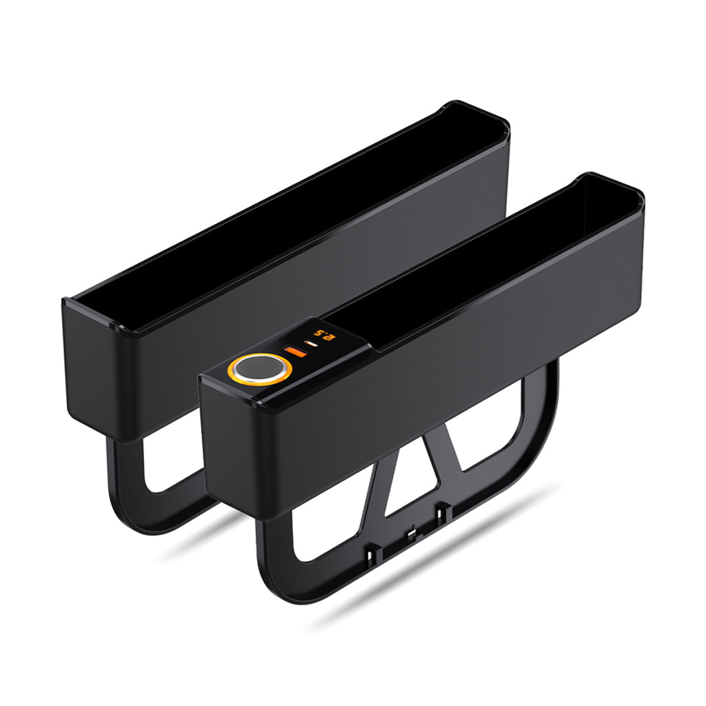 Multifunctional Car Seat Gap Organizer Box with USB Charging Ports