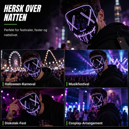 ⏳Kun for en kort tid – 50% RABATT ⏰Halloween LED-lysmasker