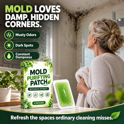 🧪50% OFF NOW! Set of 6 Anti-Mold Patches – Plant-Based Mold Removal Pads; Long-Lasting Mold Protection for Bathrooms, Kitchens, Wall Corners and Hidden Damp Spots