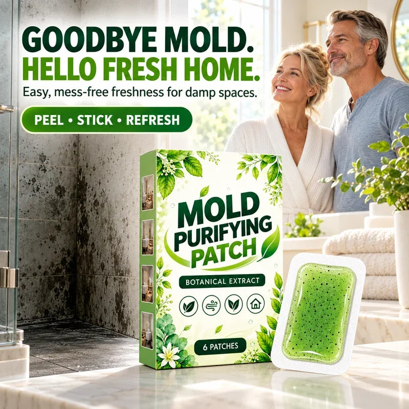🧪50% OFF NOW! Set of 6 Anti-Mold Patches – Plant-Based Mold Removal Pads; Long-Lasting Mold Protection for Bathrooms, Kitchens, Wall Corners and Hidden Damp Spots