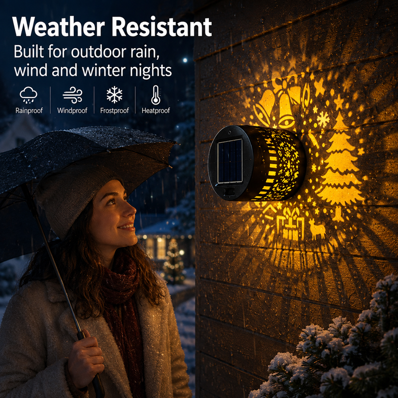 🎄 50% OFF NOW! ✨ Solar Decorative Wall Light – Festive Light Patterns, Auto On/Off & IP65 Waterproof – For Gardens, Balconies & Courtyards 🏡